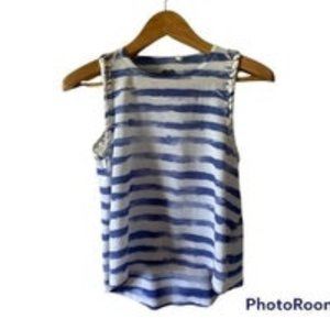 Women’s Blue and White Tank Top Size Sma
